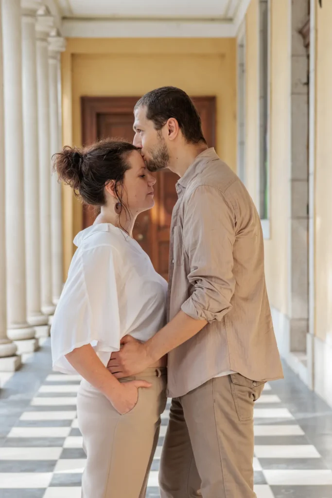 Séance photo couple à la galerie colonnade