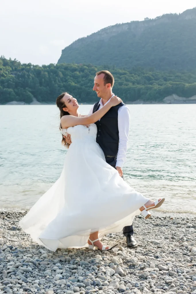 Mariage sur le bateau La Mira, croisière sur le Lac de Monteynard